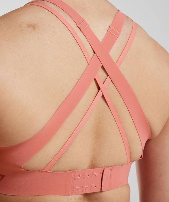 Terrakottarosa Kleidung Gymshark Frauen grenzenloser Sport-BH 04P8134