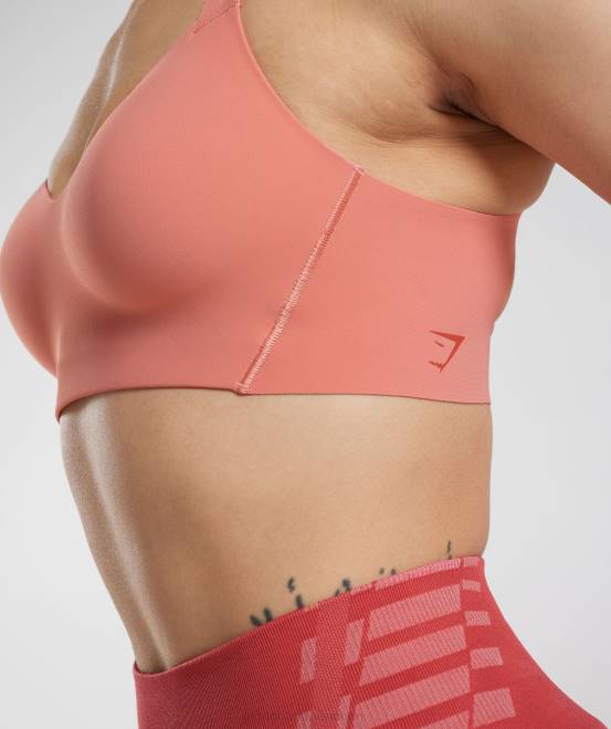 Terrakottarosa Kleidung Gymshark Frauen grenzenloser Sport-BH 04P8134