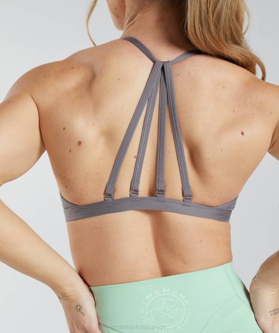 Titangrau (ausverkauft) Kleidung Gymshark Frauen minimalistischer Sport-BH 04P8236