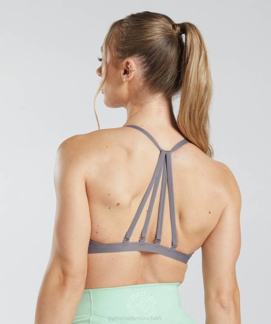 Titangrau (ausverkauft) Kleidung Gymshark Frauen minimalistischer Sport-BH 04P8236