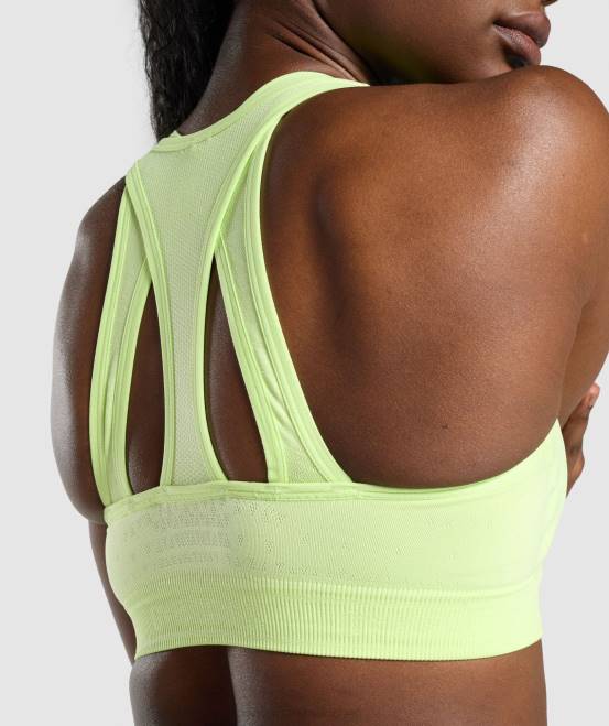 grün/hellgrün Kleidung Gymshark Frauen Apex nahtloser Sport-BH 04P8230