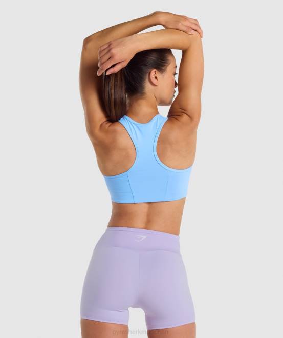 hellblau (ausverkauft) Kleidung Gymshark Frauen Unverzichtbarer Sport-BH mit Racerback 04P8232