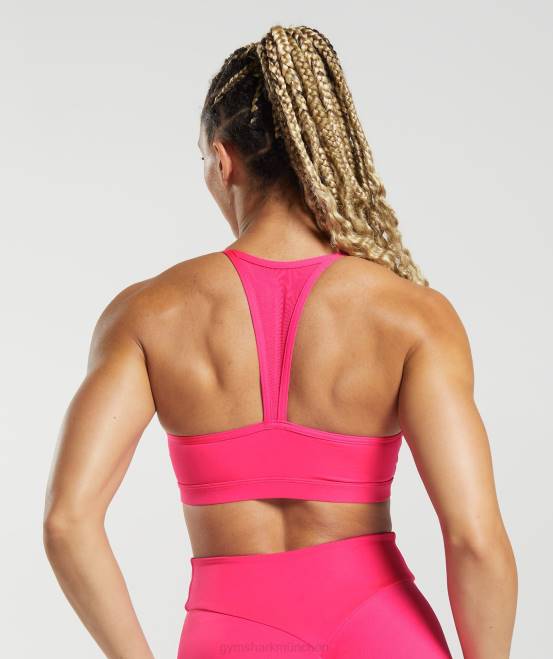 helles Fuchsia Kleidung Gymshark Frauen GS Power Sport-BH 04P8118