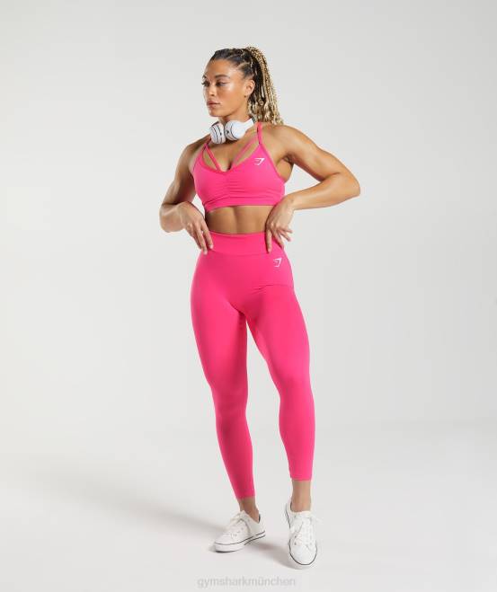 helles Fuchsia Kleidung Gymshark Frauen GS Power Sport-BH 04P8118