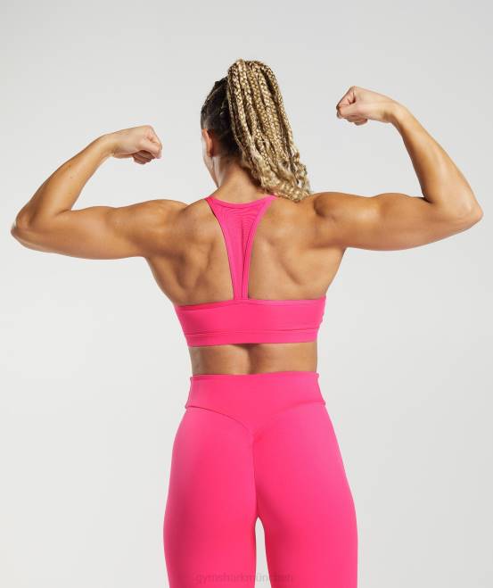 helles Fuchsia Kleidung Gymshark Frauen GS Power Sport-BH 04P8118