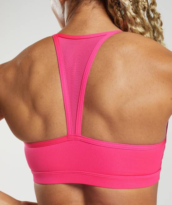 helles Fuchsia Kleidung Gymshark Frauen GS Power Sport-BH 04P8118