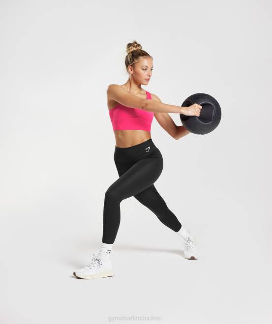 helles Fuchsia Kleidung Gymshark Frauen Langer Sport-BH 04P8130