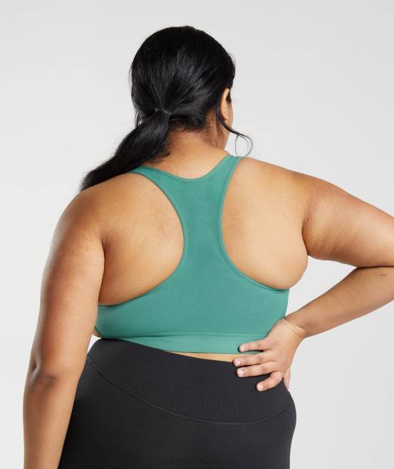 hoya grün Kleidung Gymshark Frauen Racerback-Sport-BH mit hohem Halt 04P8178