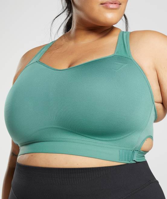hoya grün Kleidung Gymshark Frauen Racerback-Sport-BH mit hohem Halt 04P8178