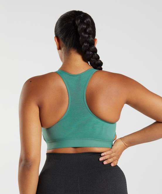 hoya grün Kleidung Gymshark Frauen Racerback-Sport-BH mit hohem Halt 04P8178