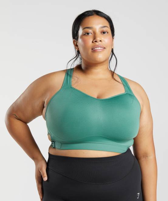 hoya grün Kleidung Gymshark Frauen Racerback-Sport-BH mit hohem Halt 04P8178