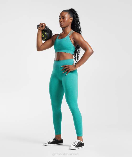 juwelengrün Kleidung Gymshark Frauen Adapt Fleck nahtloser Sport-BH 04P8173