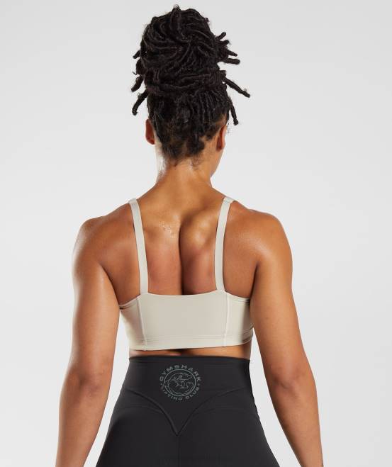 kieselgrau Kleidung Gymshark Frauen Legacy-Sport-BH 04P8204