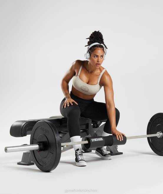 kieselgrau Kleidung Gymshark Frauen Legacy-Sport-BH 04P8204