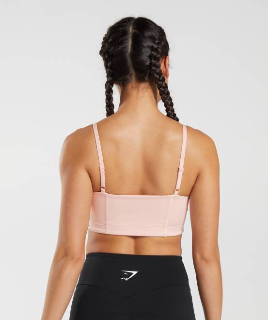 nebliges Rosa Kleidung Gymshark Frauen Bandeau-Sport-BH 04P8215