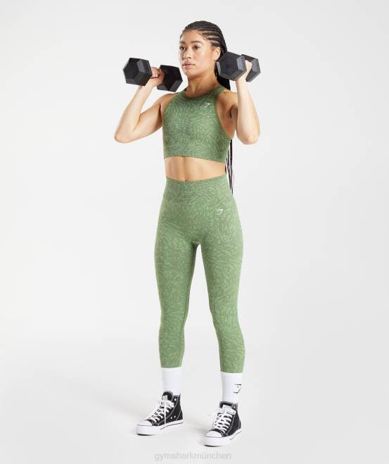 wild | Leguan grün Kleidung Gymshark Frauen Adapt Animal nahtloser Sport-BH 04P8203