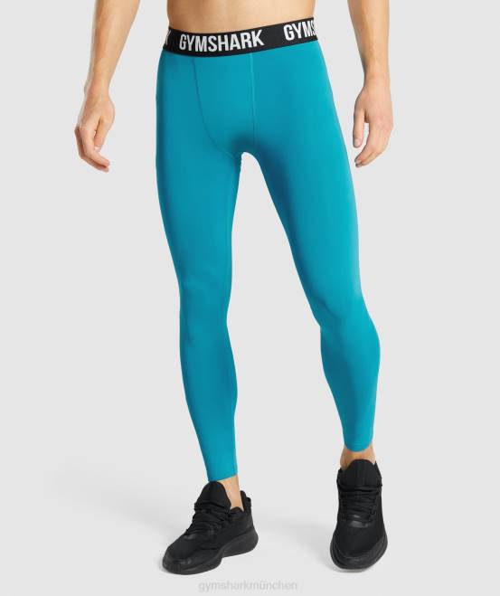 Blau Kleidung Gymshark Männer Element Baselayer-Leggings 04P81043