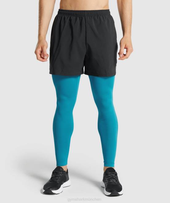 Blau Kleidung Gymshark Männer Element Baselayer-Leggings 04P81043