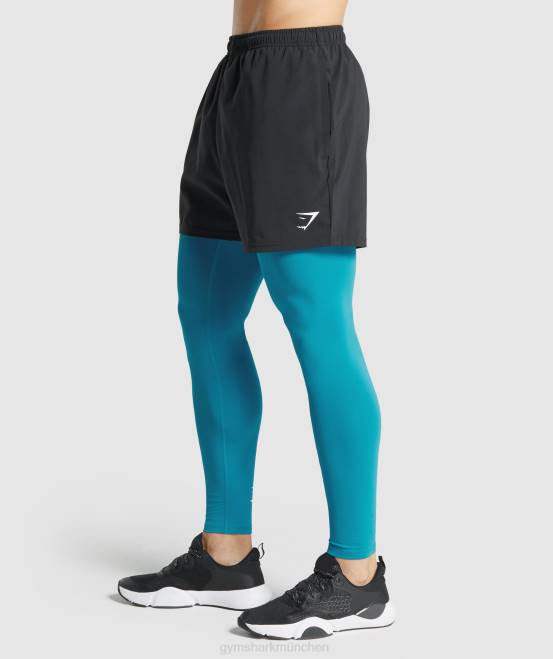 Blau Kleidung Gymshark Männer Element Baselayer-Leggings 04P81043