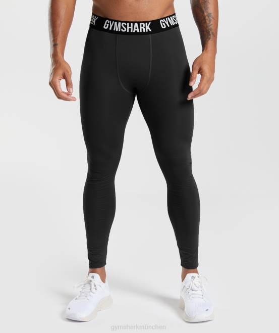 Schwarz Kleidung Gymshark Männer Element Baselayer-Leggings 04P81028
