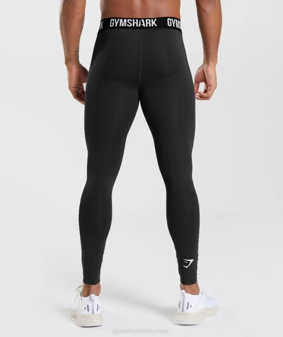 Schwarz Kleidung Gymshark Männer Element Baselayer-Leggings 04P81028