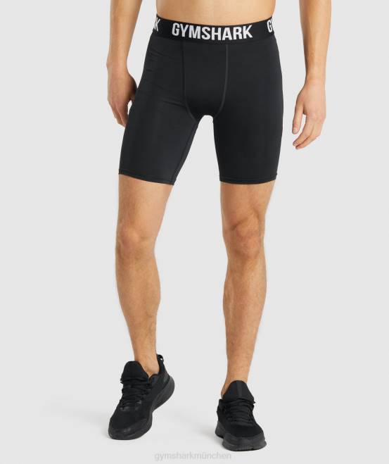 Schwarz Kleidung Gymshark Männer Element-Baselayer-Shorts 04P81027