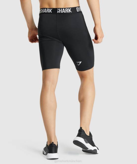 Schwarz Kleidung Gymshark Männer Element-Baselayer-Shorts 04P81027