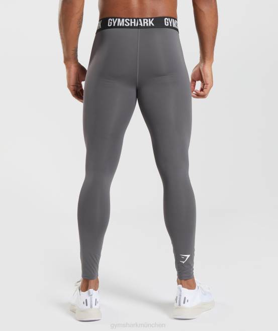 Silhouette grau Kleidung Gymshark Männer Element Baselayer-Leggings 04P81032