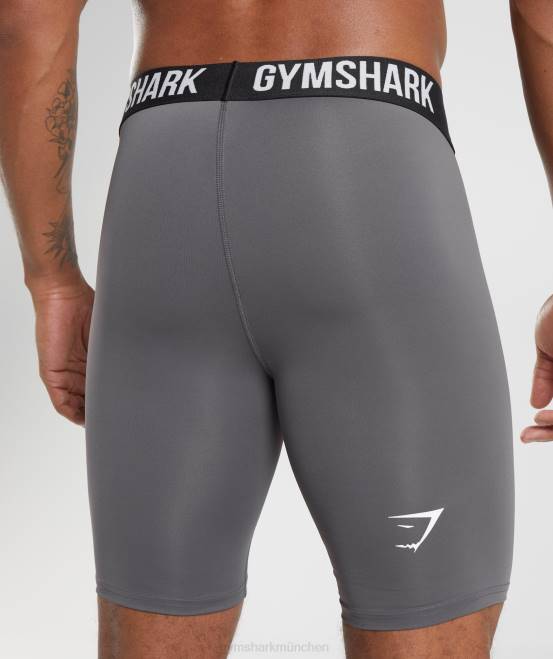 Silhouette grau Kleidung Gymshark Männer Element-Baselayer-Shorts 04P81037