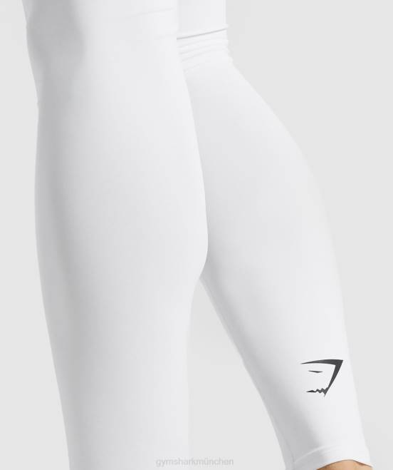 Weiß Kleidung Gymshark Männer Element Baselayer-Leggings 04P81035