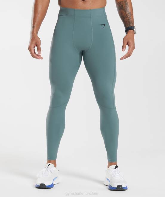 donnerblau Kleidung Gymshark Männer Kontroll-Baselayer-Leggings 04P81033