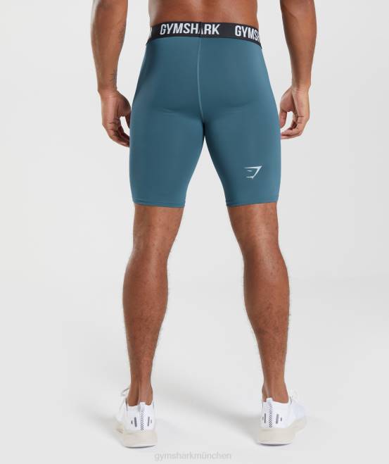 toskanisches Blaugrün Kleidung Gymshark Männer Element-Baselayer-Shorts 04P81042