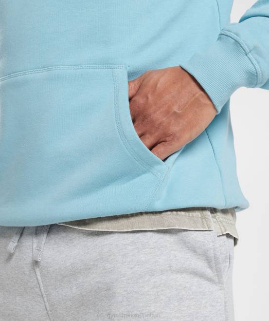 Eisbergblau (ausverkauft) Kleidung Gymshark Männer Kapuzenpullover mit Wappen 04P8879