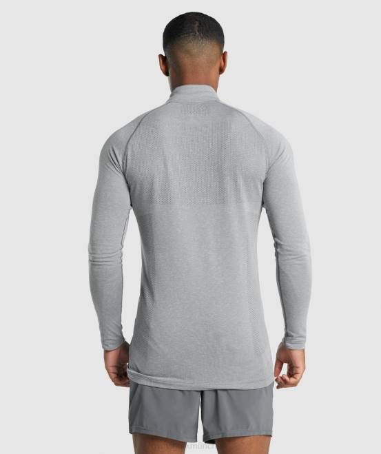 Holzkohle Mergel Kleidung Gymshark Männer Vital Light 1/4 Reißverschluss 04P8845