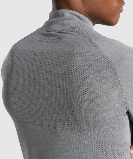 Holzkohle Mergel Kleidung Gymshark Männer Vital Light 1/4 Reißverschluss 04P8845