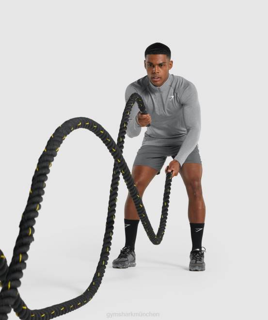 Holzkohle Mergel Kleidung Gymshark Männer Vital Light 1/4 Reißverschluss 04P8845