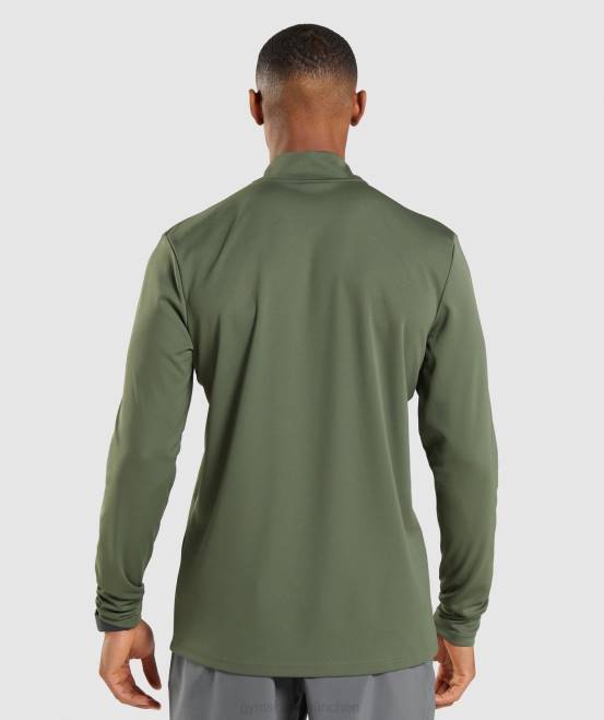 Kernolive Kleidung Gymshark Männer Ankunft Pullover mit 1/4-Reißverschluss 04P8871