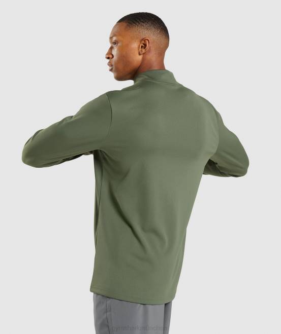 Kernolive Kleidung Gymshark Männer Ankunft Pullover mit 1/4-Reißverschluss 04P8871