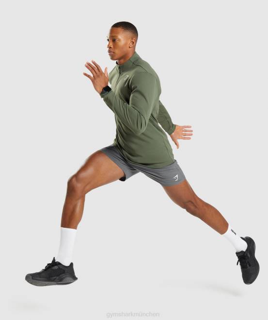 Kernolive Kleidung Gymshark Männer Ankunft Pullover mit 1/4-Reißverschluss 04P8871