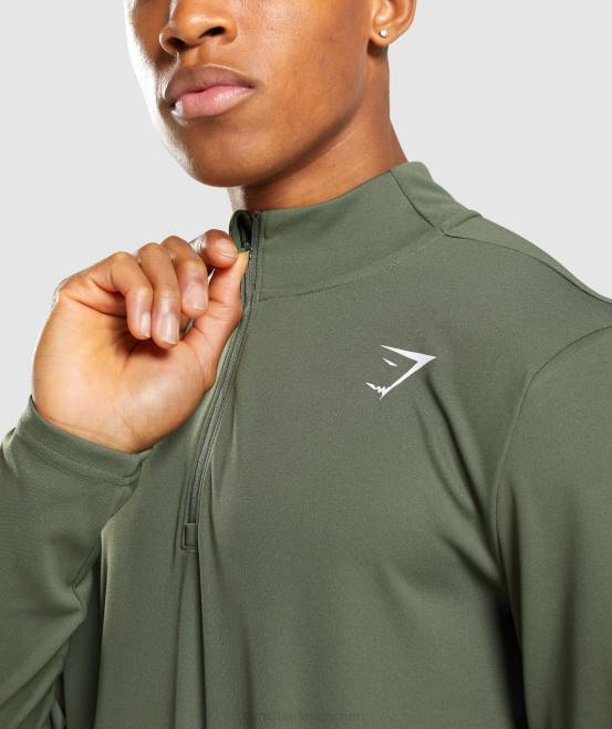 Kernolive Kleidung Gymshark Männer Ankunft Pullover mit 1/4-Reißverschluss 04P8871