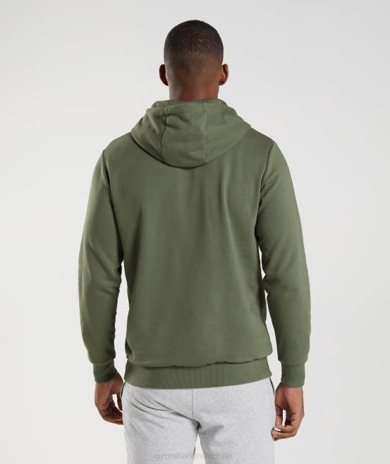 Kernolive Kleidung Gymshark Männer Kapuzenpullover mit Sharkhead-Füllung 04P8872