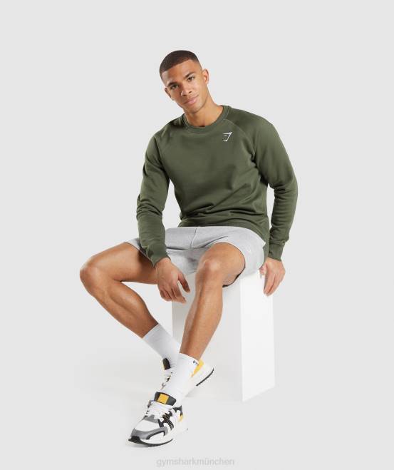 Kernolive Kleidung Gymshark Männer Wappen-Sweatshirt 04P8795