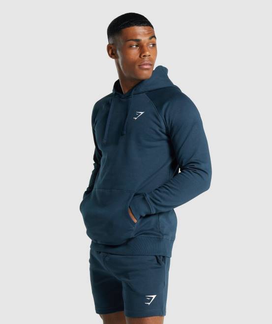Marine Kleidung Gymshark Männer Kapuzenpullover mit Wappen 04P8793