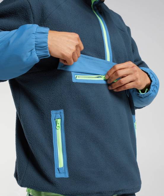 Marine/Seeblau Kleidung Gymshark Männer Vibes-Fleece mit 1/4-Reißverschluss 04P8809