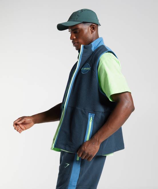 Marine/Seeblau Kleidung Gymshark Männer Vibes-Weste 04P8864