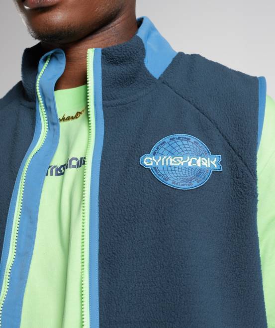 Marine/Seeblau Kleidung Gymshark Männer Vibes-Weste 04P8864