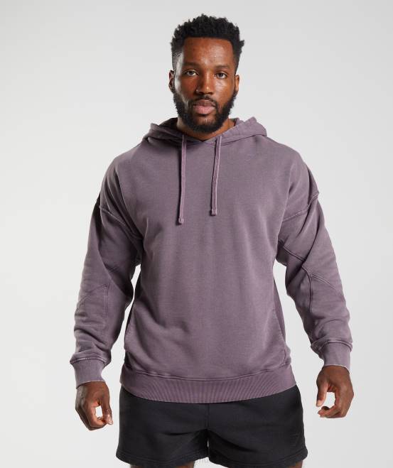 Moschusflieder Kleidung Gymshark Männer Kapuzenpullover mit Power-Waschung 04P8788