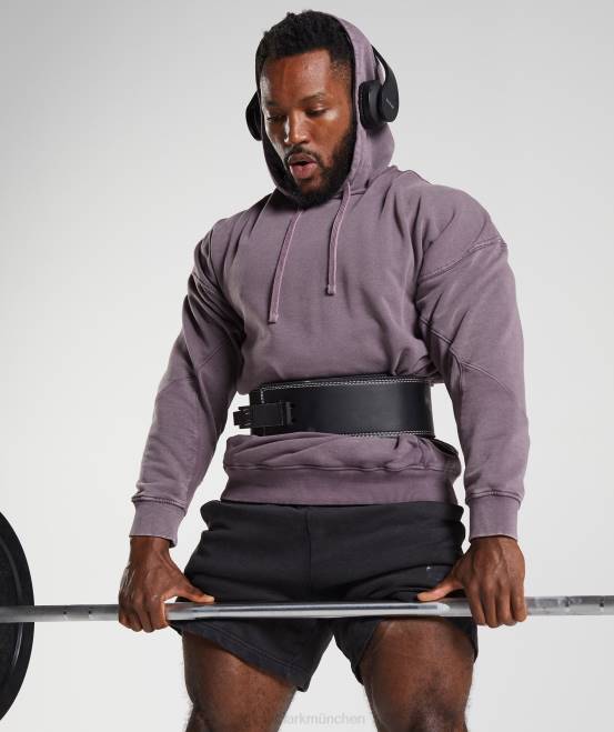 Moschusflieder Kleidung Gymshark Männer Kapuzenpullover mit Power-Waschung 04P8788