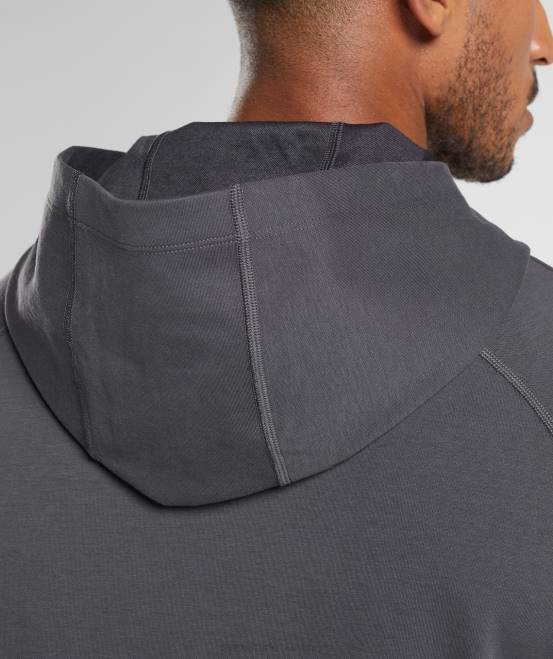 Onyxgrau Kleidung Gymshark Männer Studio-Hoodie 04P8867