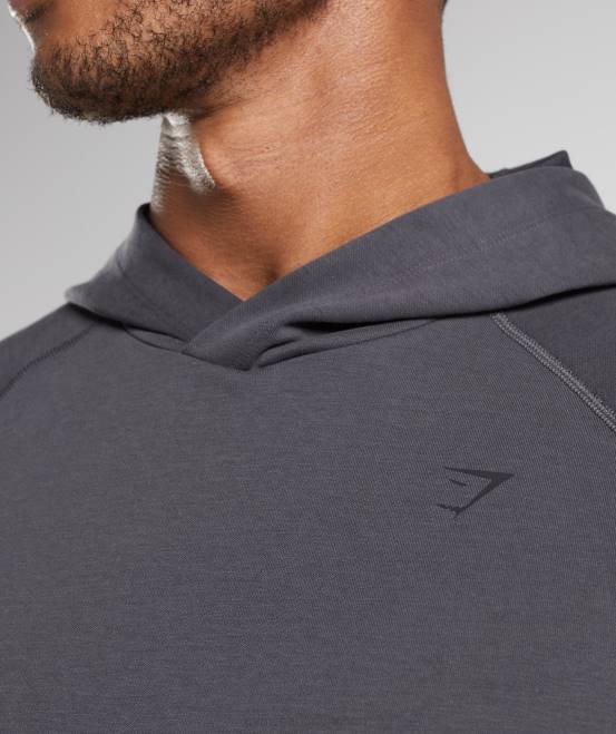 Onyxgrau Kleidung Gymshark Männer Studio-Hoodie 04P8867